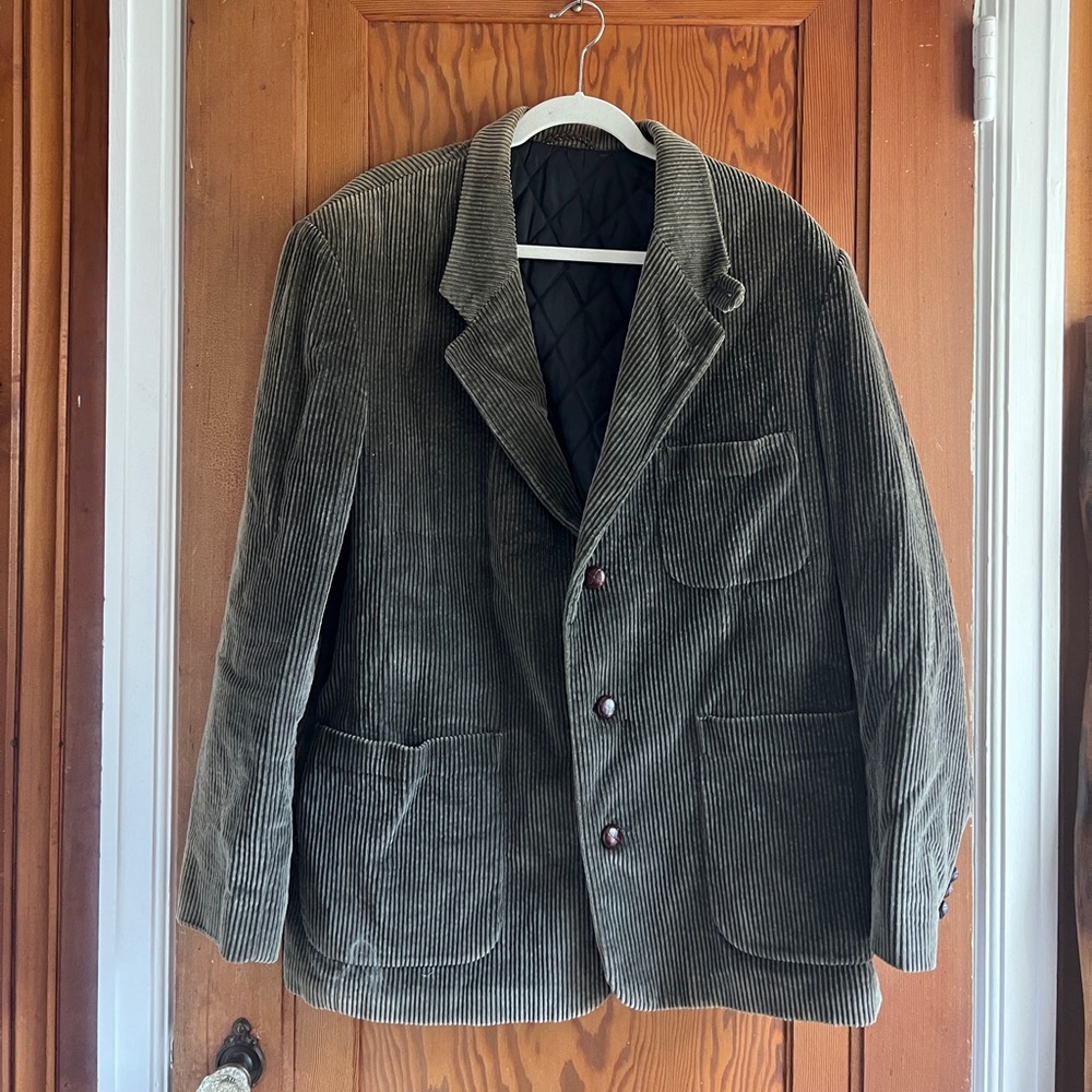 LL Bean corduroy jacket with thinsulate. Olive color.